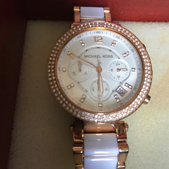 Michael Kors Watch white and rosegold - Picture 1 of 3